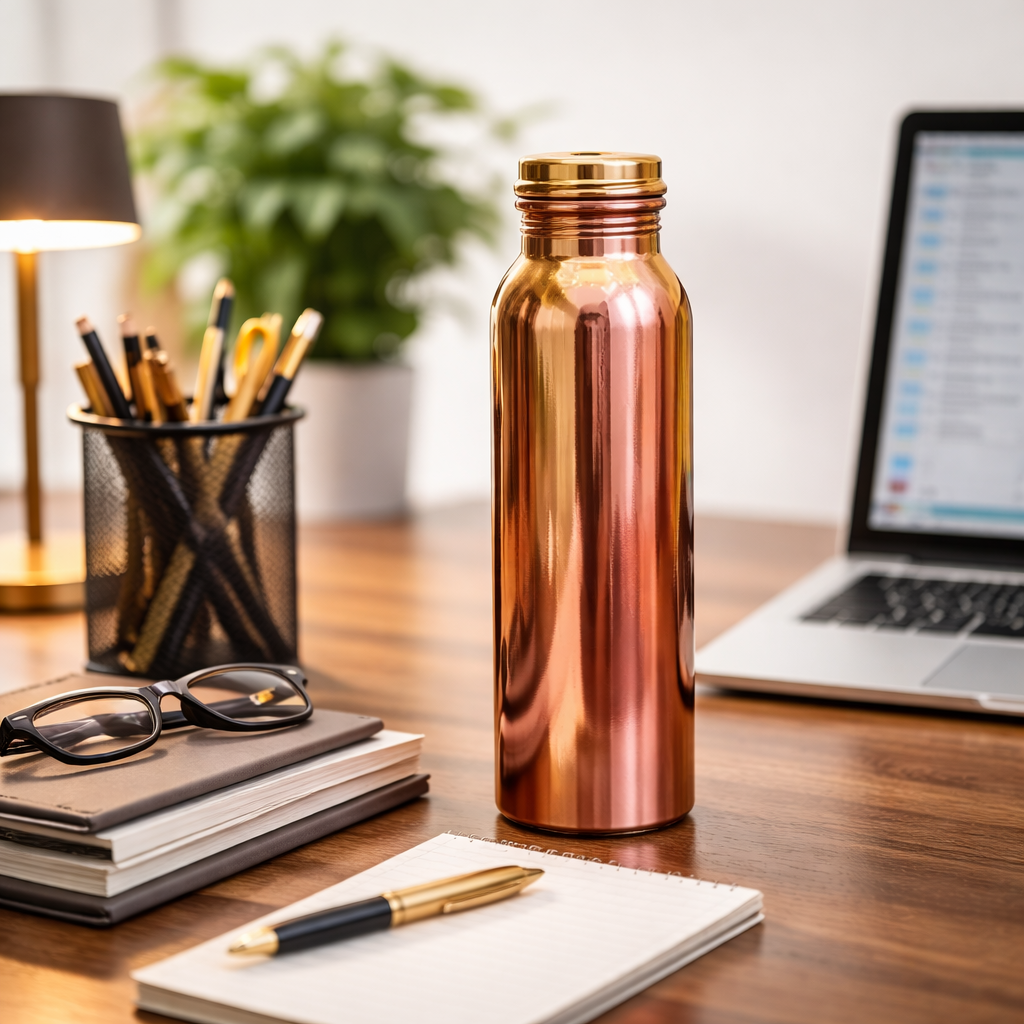 Calista Santorini 950 ml Copper Water Bottle