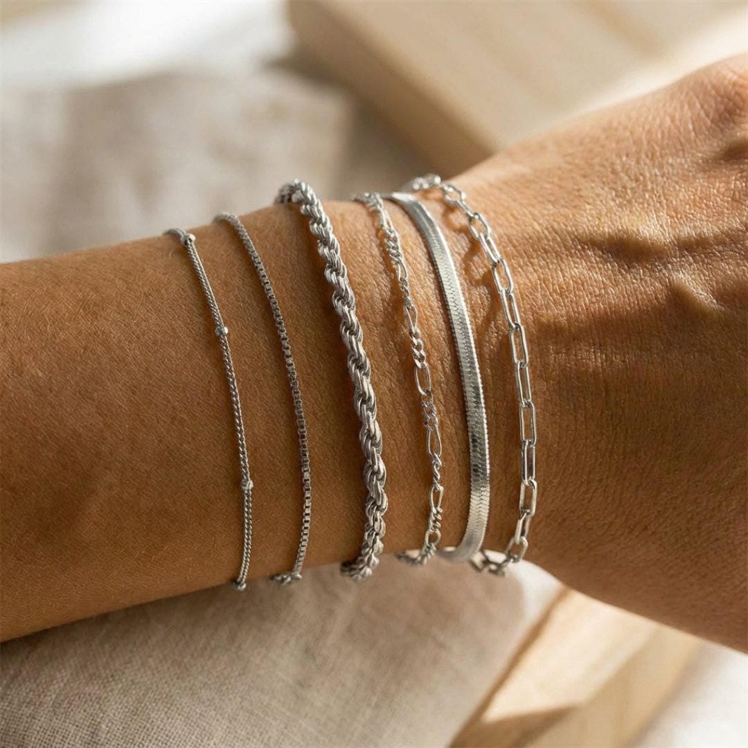 Bohemian Retro Cuban Bracelet Set