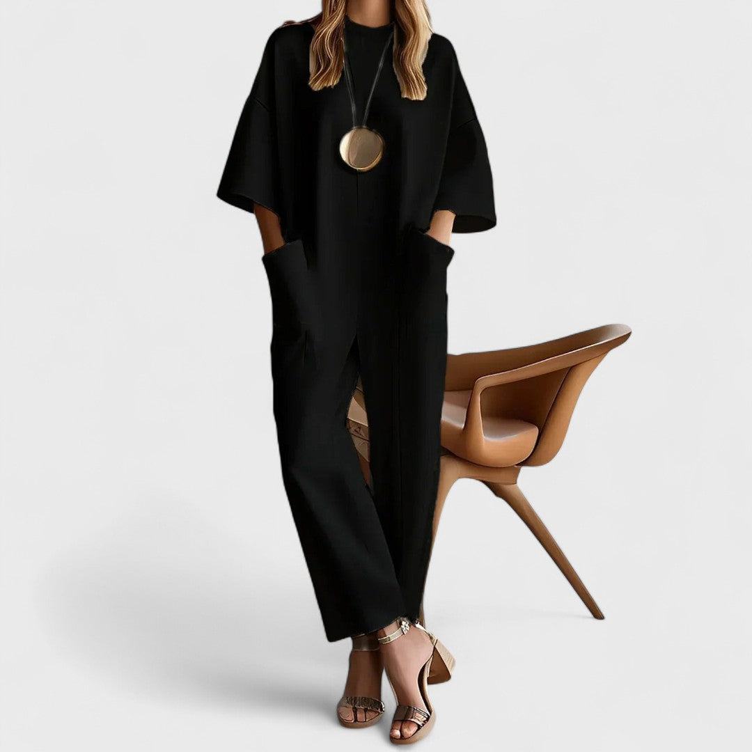 Emmy - Elegant Short-Sleeved Jumpsuit