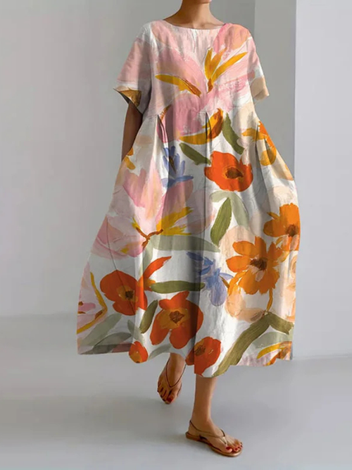 Valeno Summer Dress with Flowers