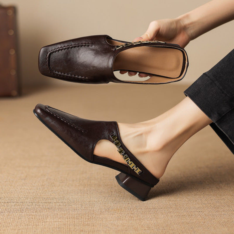Vyla | Mules Made from Authentic Leather