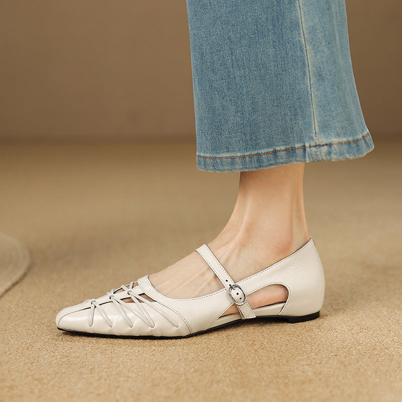Quenby | Mary Jane Shoe with Mesh Design