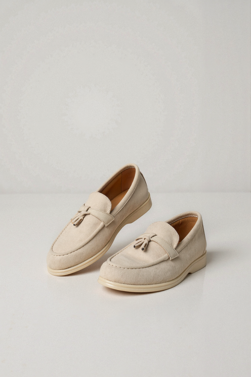 Beige Moccasin with Fringes – Elegant and Comfortable