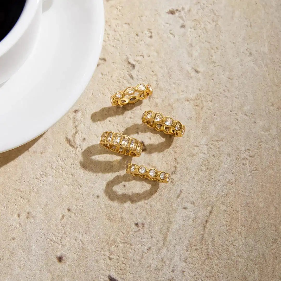 Zirconia Baguette Ring Set