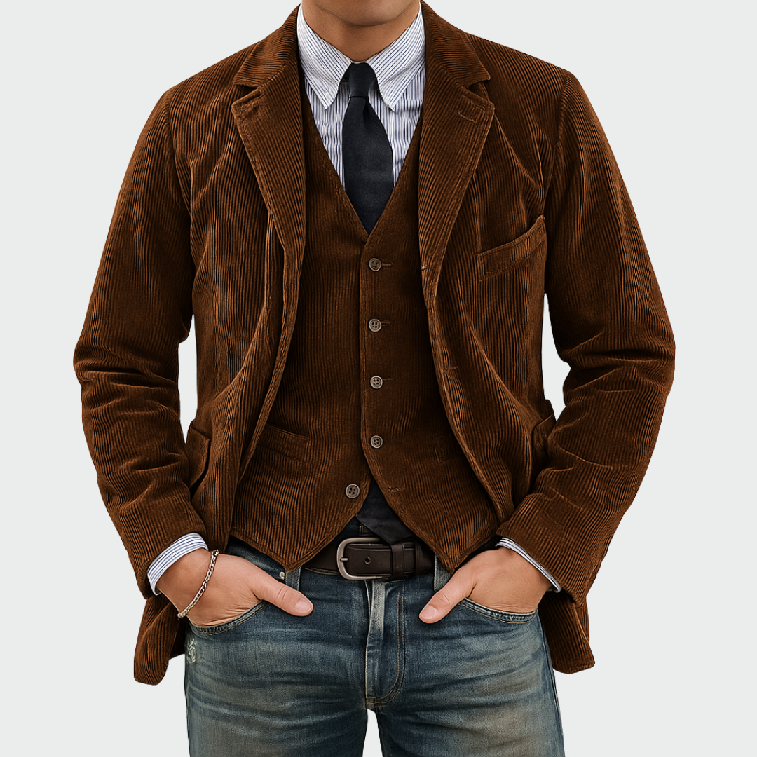 Danoir Paris™ | 2-Piece Set: Blazer and Waistcoat in Velvet