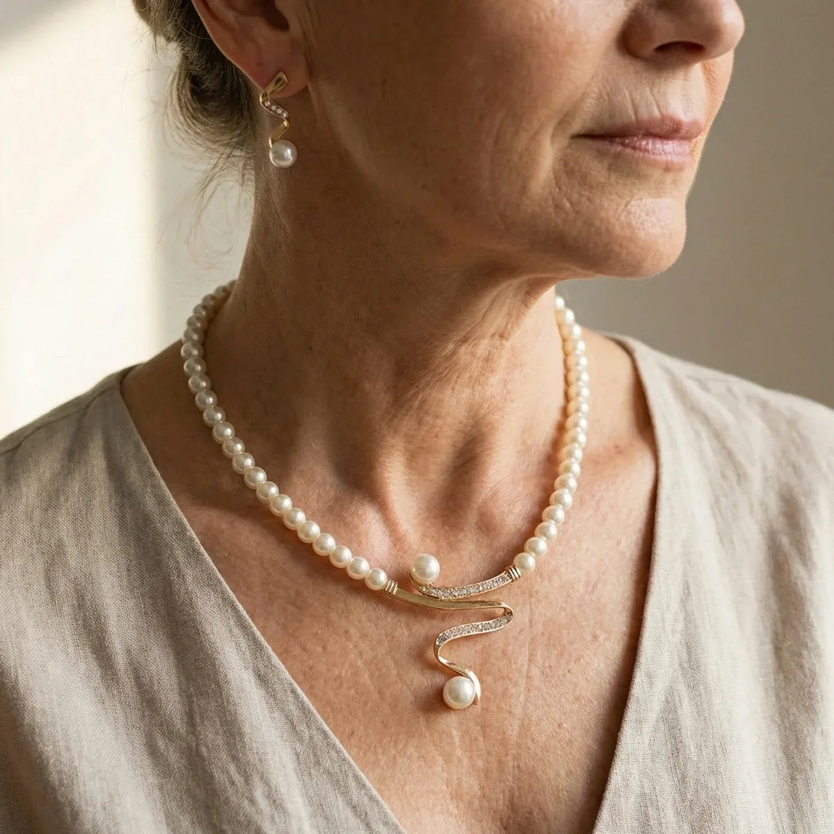 Jewellery Set with Daisies