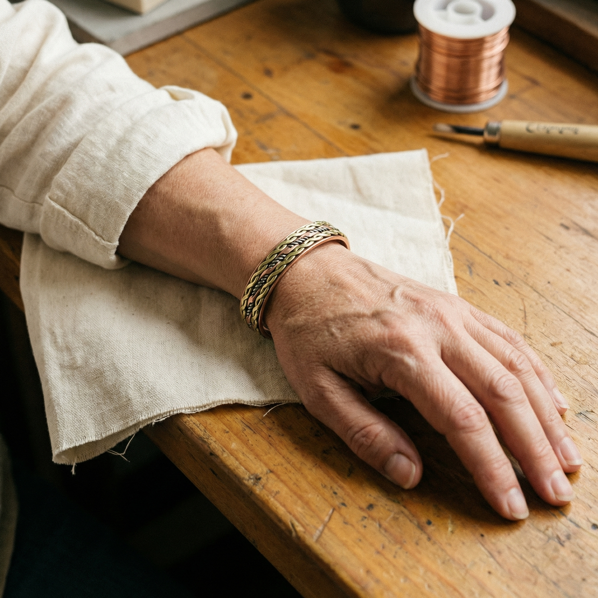 Eva Dublin Satin Bronze Bracelet