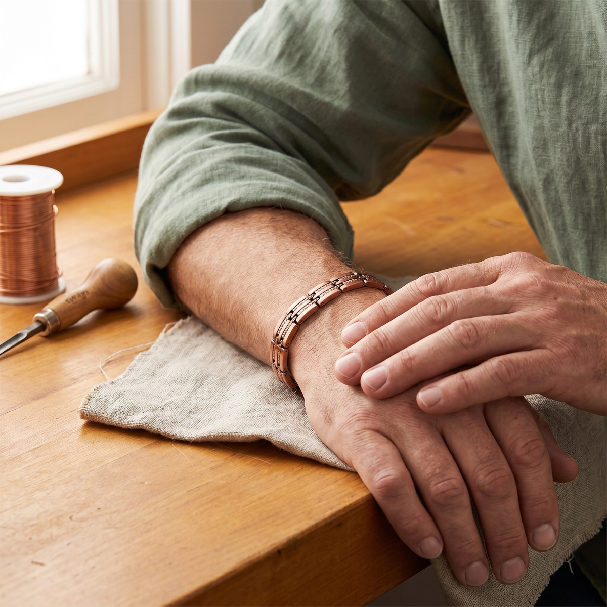 Calista Santorini Copper Men's Bracelet