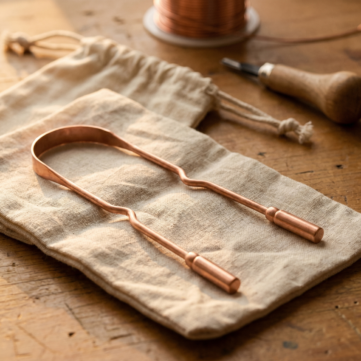 Copper Tongue Scraper
