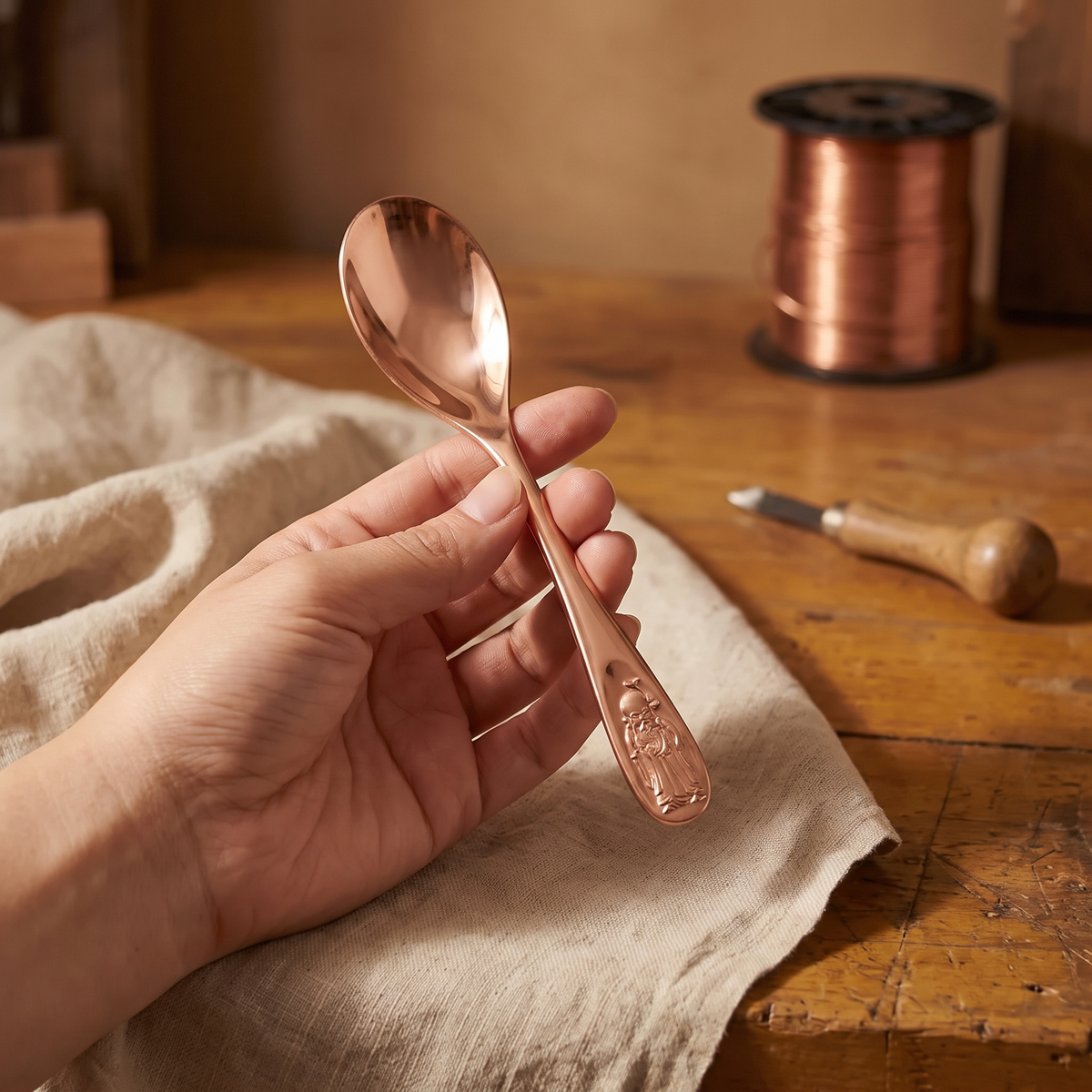 Calista Santorini Handmade Copper Spoon