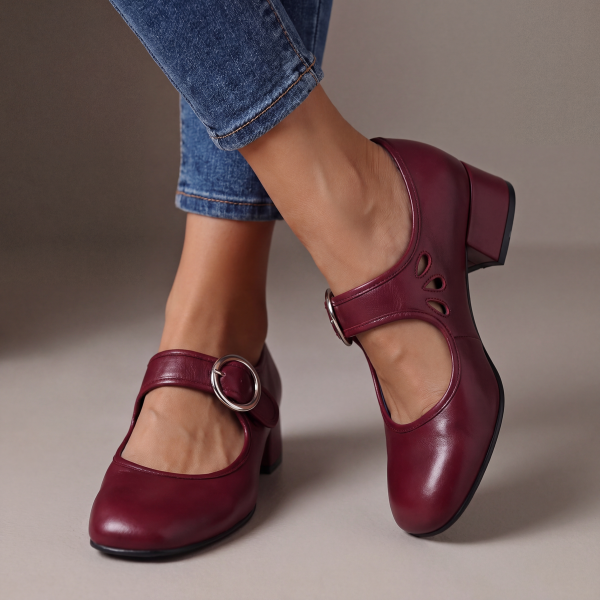 Josephine | Leather Comfortable Mary Janes