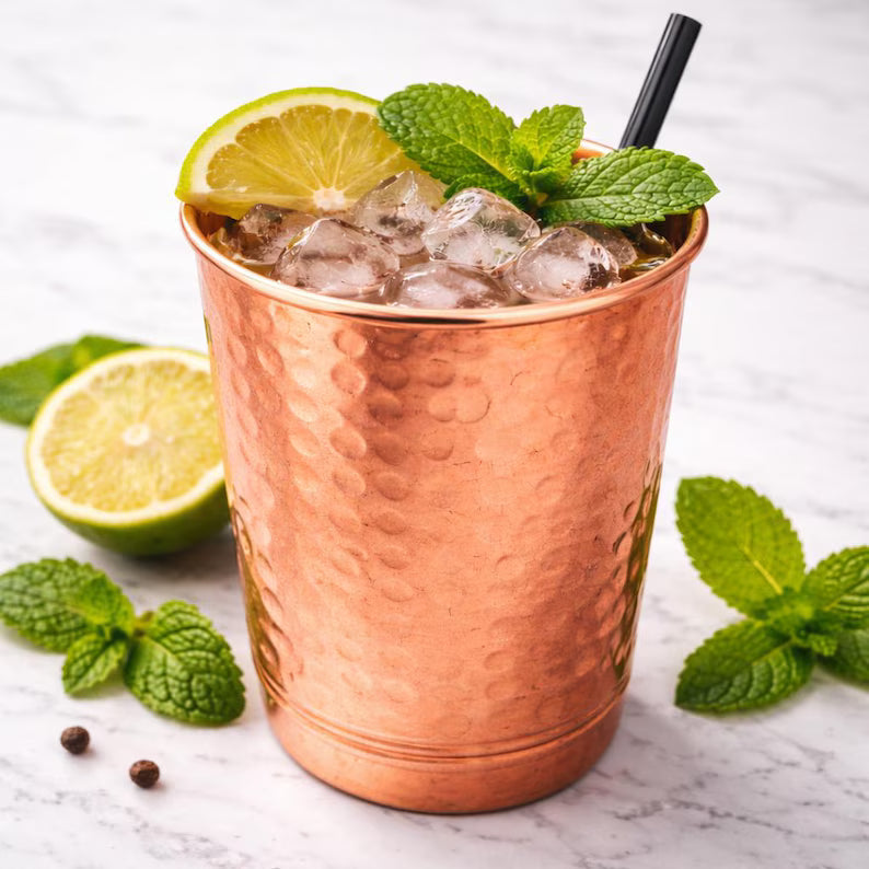 Pure Copper Handmade Glass 350 ml - Handmade Copper Glass for Hydration, Ayurvedic Wellness, and Gifts