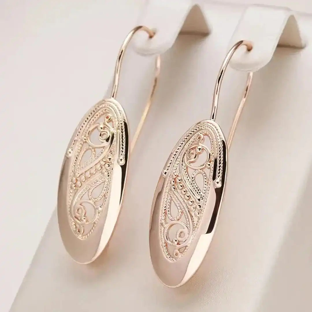 Gold Radiant Drop Earrings