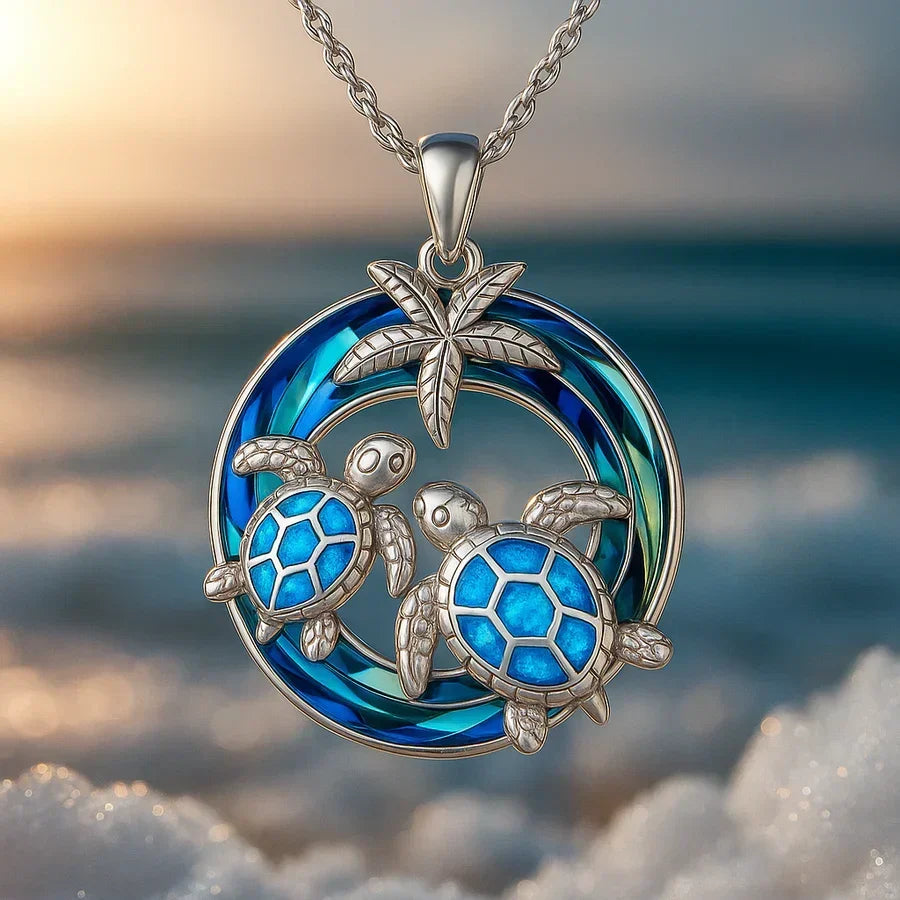 Necklace with Ocean Grace and Turtle