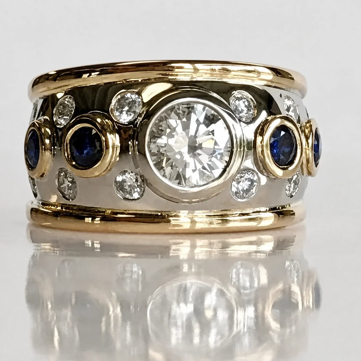 Retro Ring with Cubic Zirconia Coating