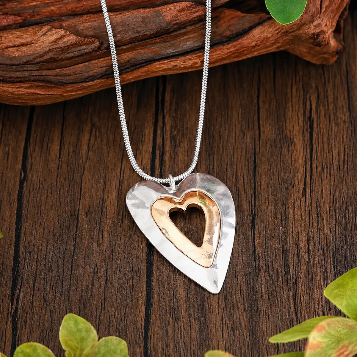 Everlove Heart Necklace Gold Silver