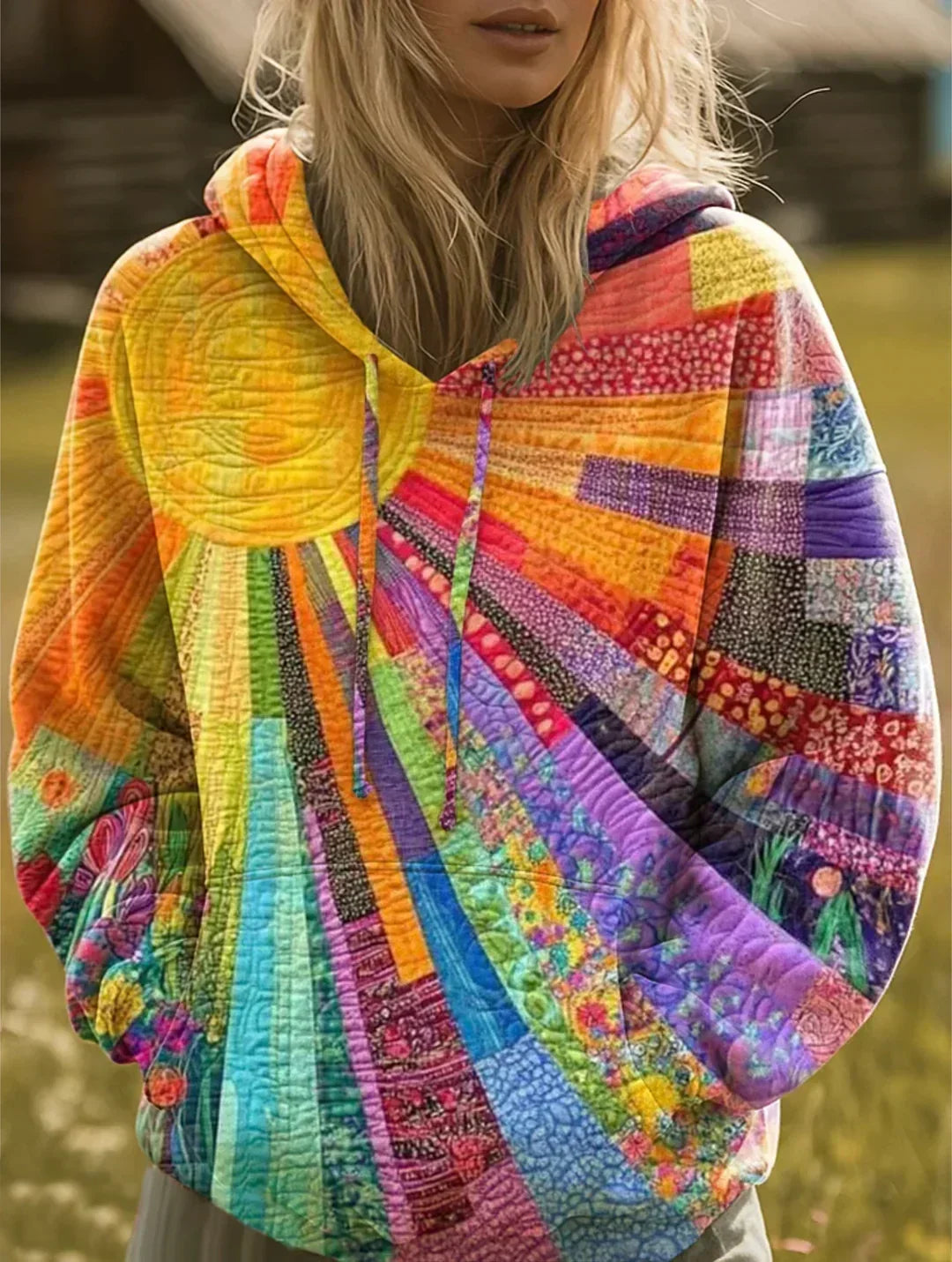 Aygoura | Colourful Patchwork Hoodie