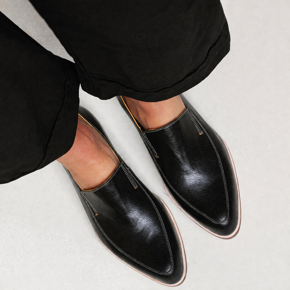 Zofia | Black Loafers with Tassel
