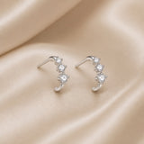 White gold earrings with small zirconias