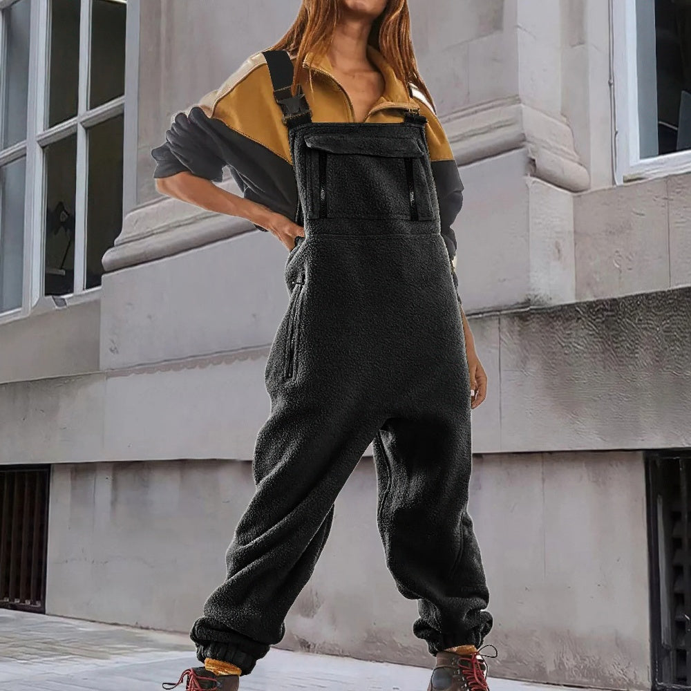 Marie™ - Adjustable Fleece Jumpsuit in Corduroy