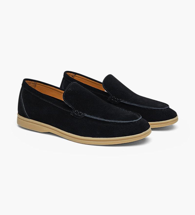 Lukas | Suede Moccasin in Old Silver Style for Men