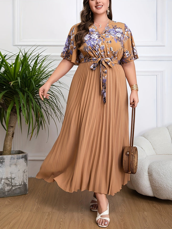 Fleur | Plus size belted dress