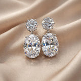 White gold earrings with enchanting zirconia