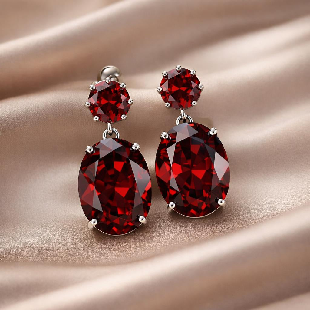 White gold earrings with stunning zirconia