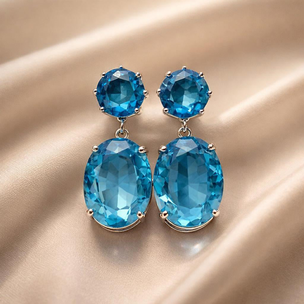 White gold earrings with stunning zirconia
