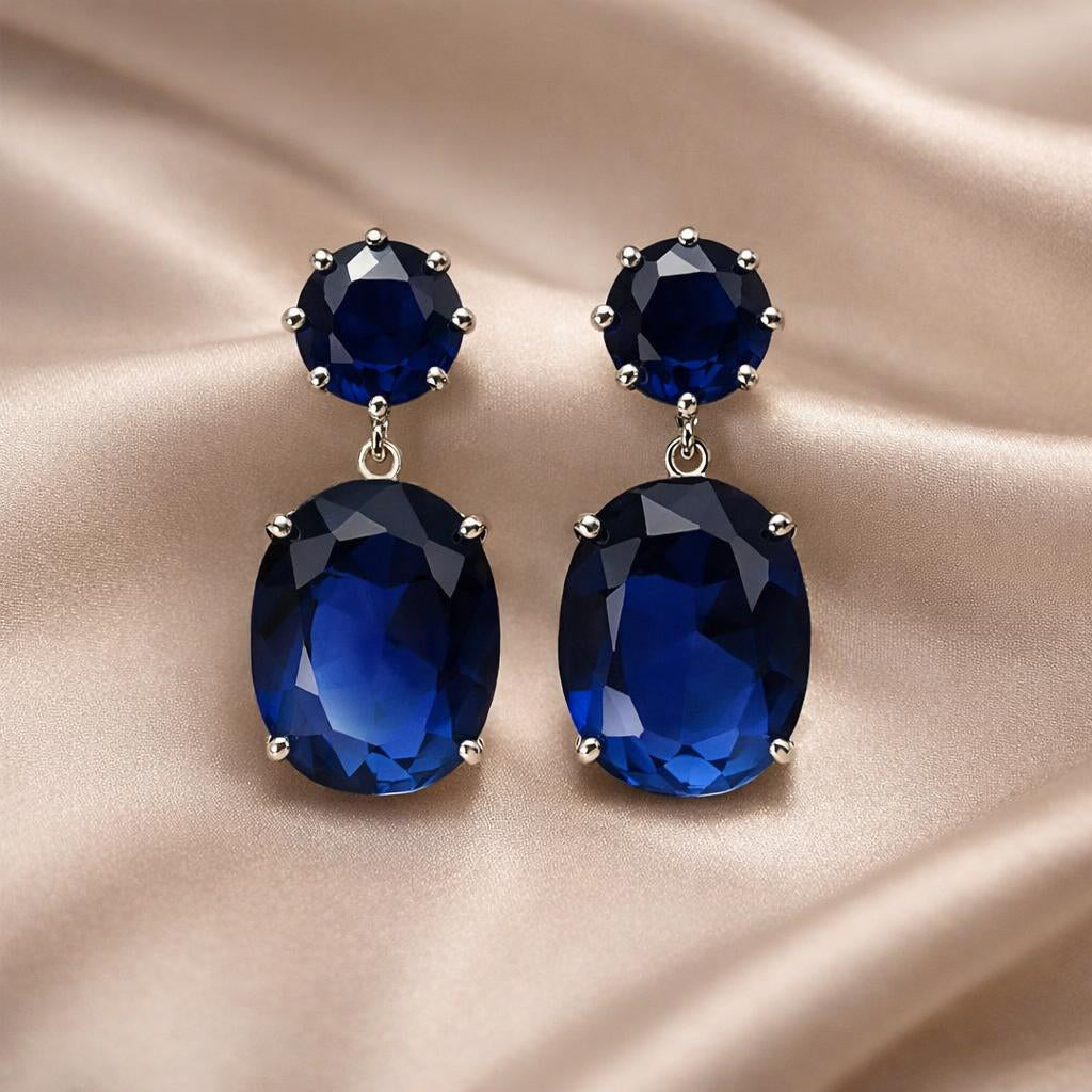 White gold earrings with enchanting zirconia