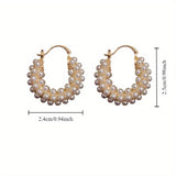 Hoop Earrings with Smooth Pearls