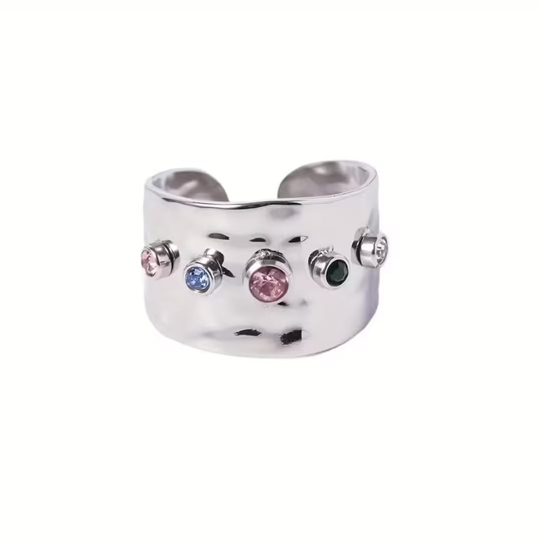 Vintage Gold Wheel with Cubic Zirconia