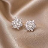 Gold Snowflake Shaped Earrings