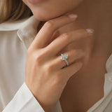 Gold Ring with Marquise Crystal