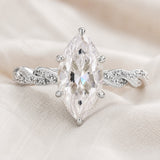 Gold Ring with Marquise Crystal
