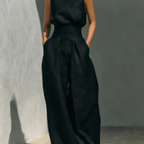 Maria | Minimalist Blouse & Wide-Leg Trousers Set for Women