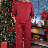 Elise | Women's Glitter Christmas Twin Set