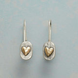 Vintage Gold Heart-Shaped Earrings