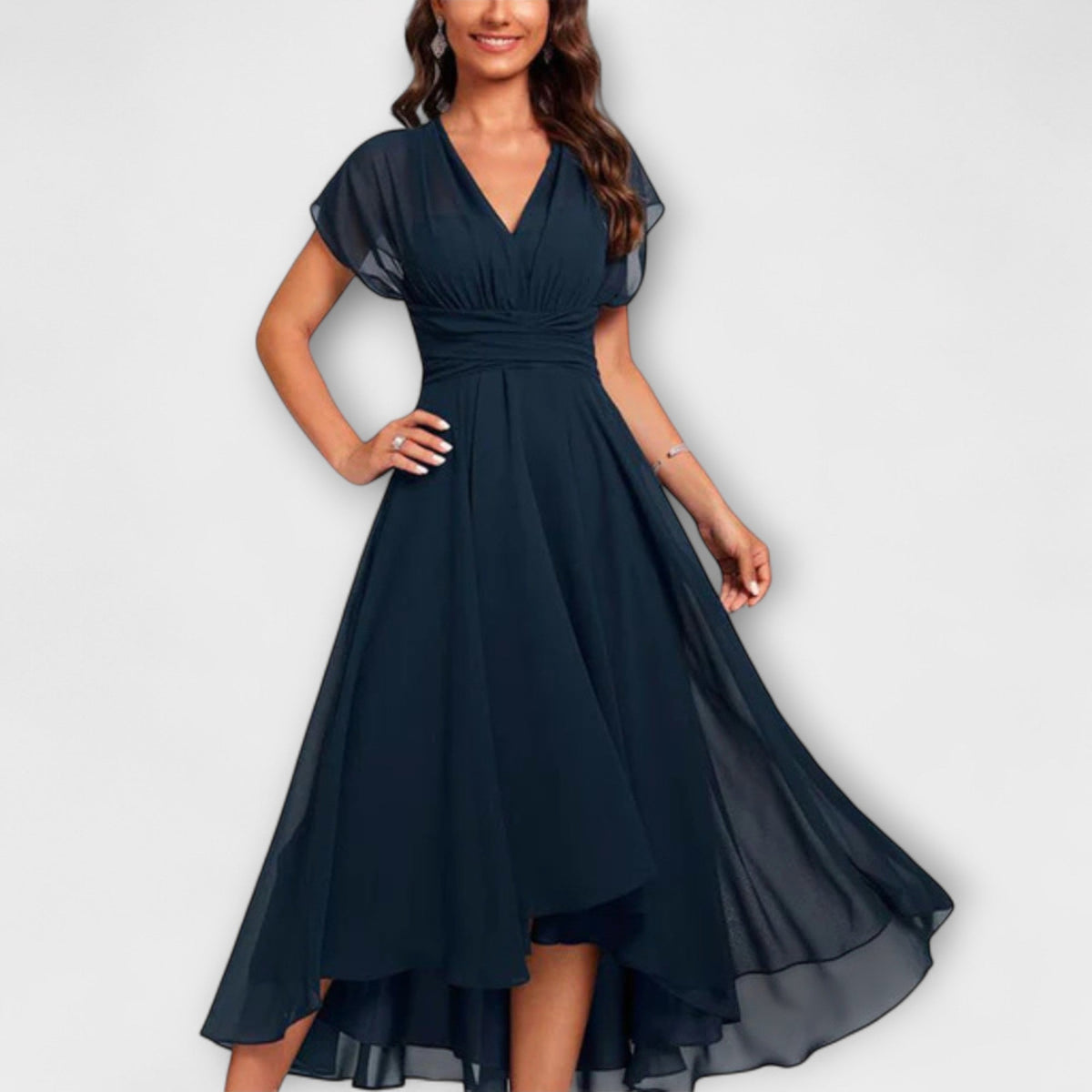 Julita – Evening Dress with V-Neckline