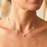 Wonderful Necklace with Embedded Zirconia