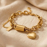 Gold Heart Bracelet