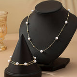 Jewellery Set with Fine Pearl Chain