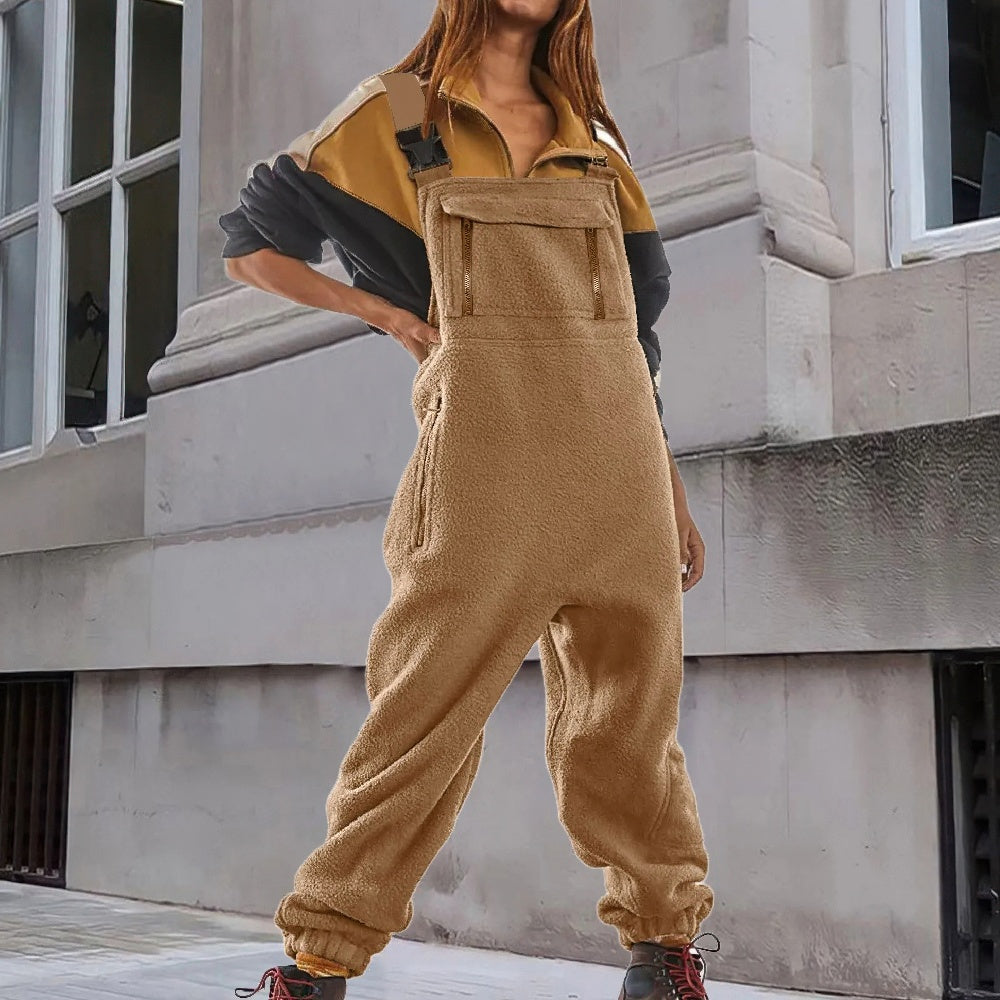 Marie™ - Adjustable Fleece Jumpsuit in Corduroy