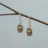 Vintage Gold Heart-Shaped Earrings