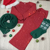 Elise | Women's Glitter Christmas Twin Set