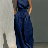 Maria | Minimalist Blouse & Wide-Leg Trousers Set for Women