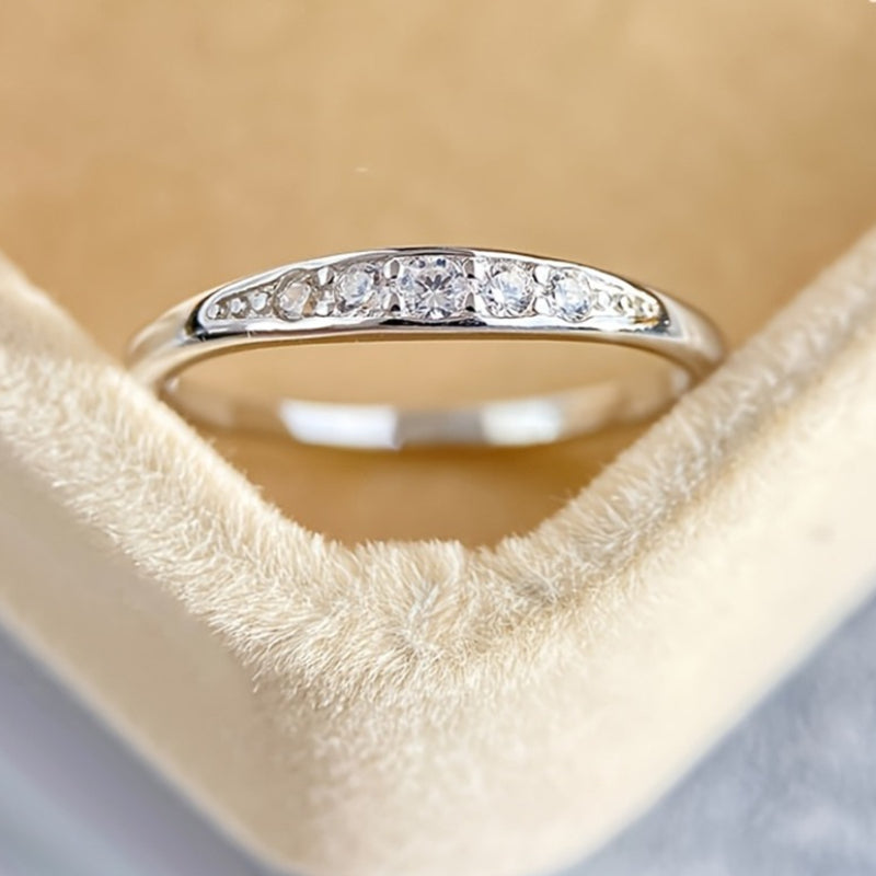 Ring in White Gold with Micro Zirconia Stones