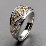 Sculpted Gold and Silver Ring