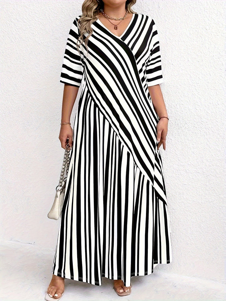 Tara | Plus size striped dress