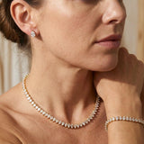 Wonderful Clear Round Cubic Zirconia Bridal Complete Set